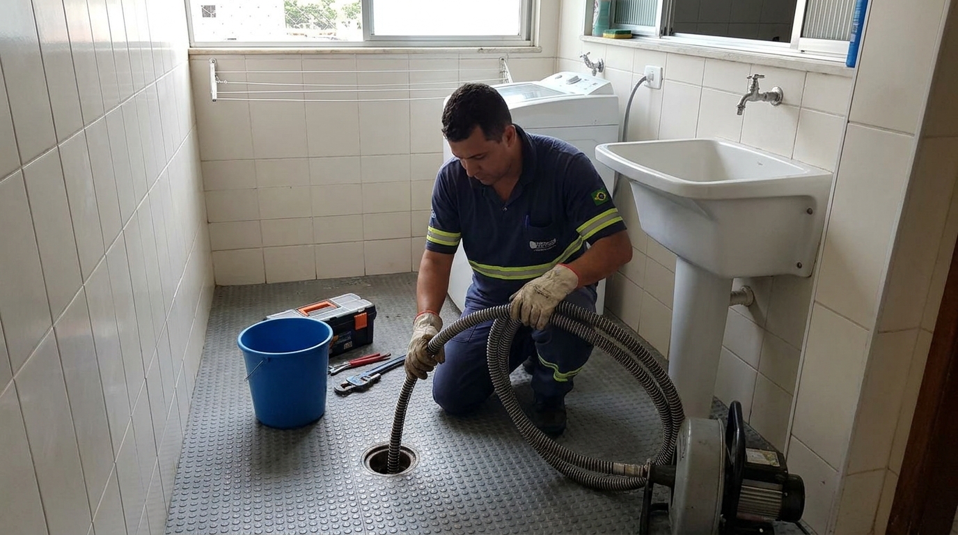 Desentupimento de ralo residencial em São José dos Campos‑SP