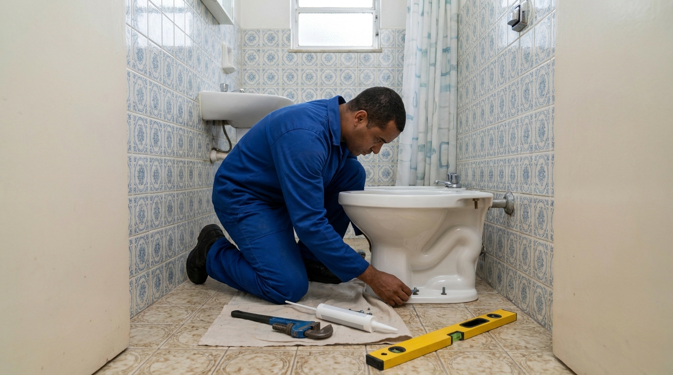 Instalação de vaso sanitário residencial em São José dos Campos‑SP